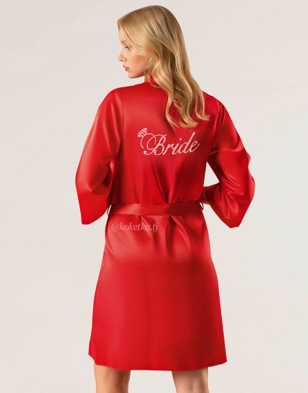 Атласный халат Bride