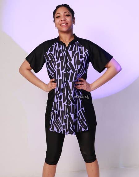 Модный купальник с короткими лосинами