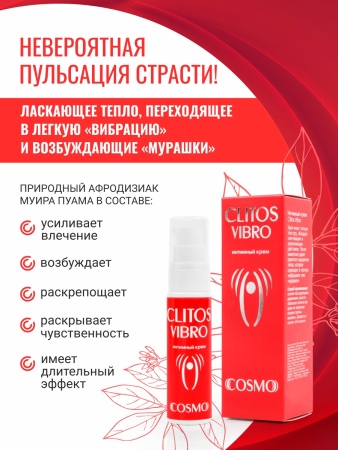 Возбуждающий крем для женщин CLITOS VIBRO, 25 г