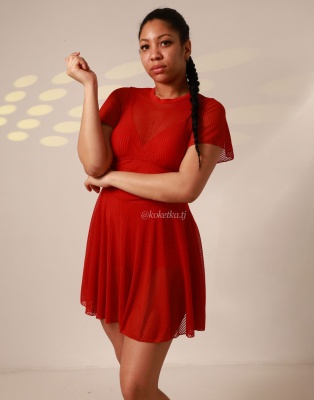 Купальник платье (низ шорты)