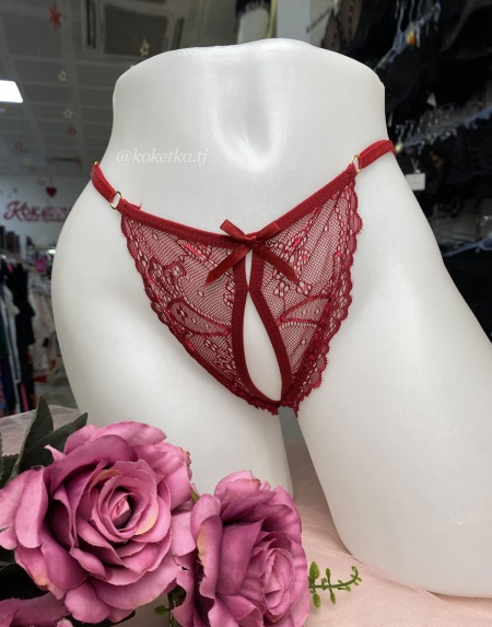 Эротические трусики-бразилианна стринг с доступом