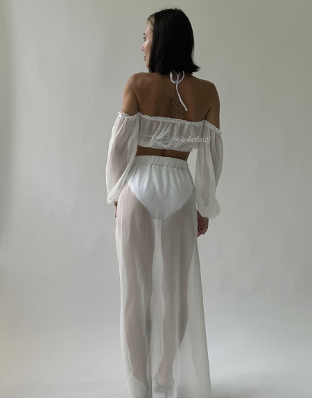 Пляжный топ с юбкой