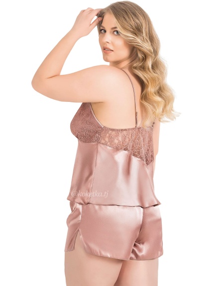 Атласная пижама  (XXL, 3XL, 4XL)