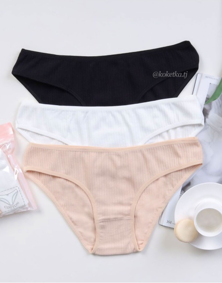 Набор хлопковых трусиков — слип (3 шт) (S/M, L/XL)