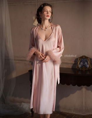 Нежная сорочка с халатом