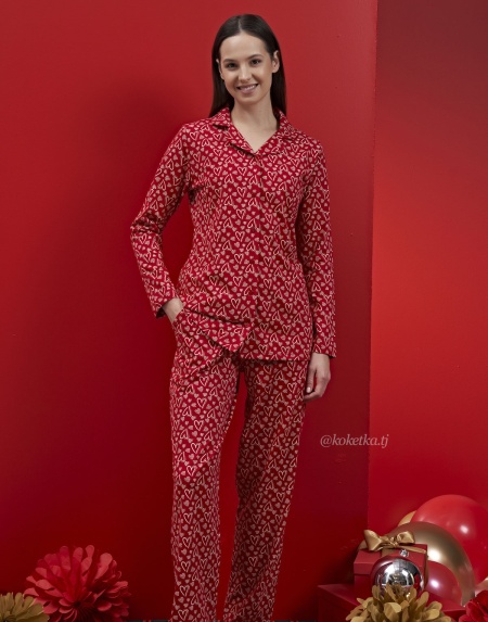 Домашний комплект с рубашкой и штанами