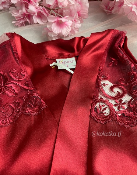 Атласная сорочка с халатом от Espuar