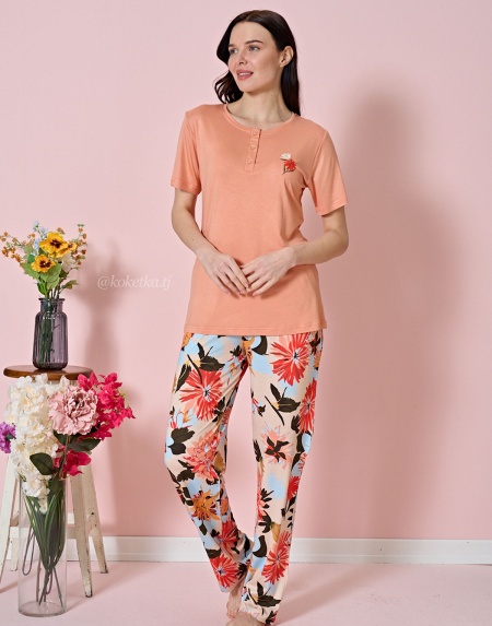 Домашний комплект с футболкой и штанами