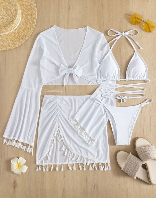 Купальник бикини с юбкой 4в1