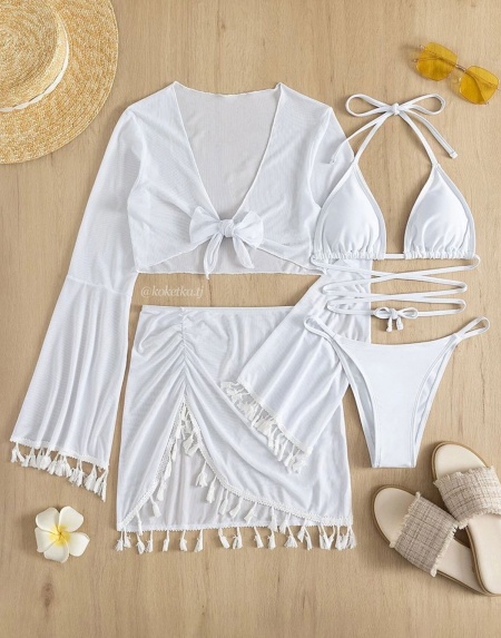 Купальник бикини с юбкой 4в1