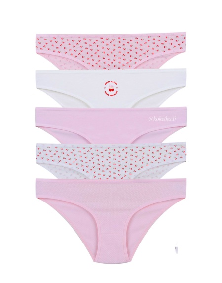 Набор хлопковых трусиков — слип (5 шт) (S/M, L/XL)