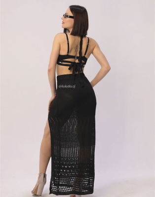 Пляжный топ с юбкой