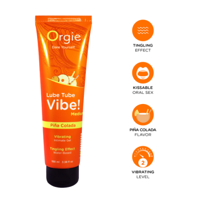 Лубрикант с эффектом вибрации Orgie Lube Tube Vibe Low Sex On The Beach, 100 мл
