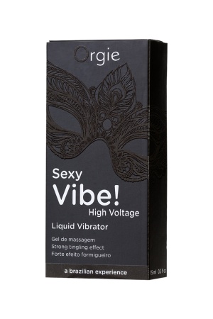 Гель для массажа ORGIE Sexy Vibe High Voltage с усиленным эффектом вибрации, 15 мл 