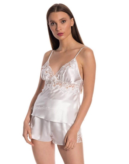 Атласный топ и шорты от Espuar