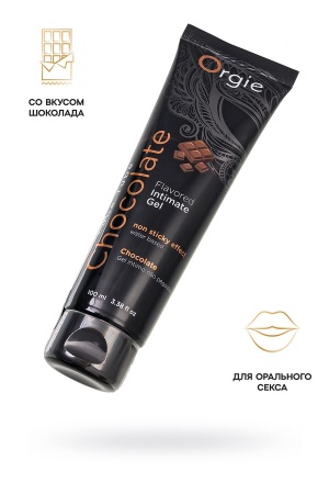 Съедобный интимный гель Orgie Lube Tube Chocolate, на водной основе, 100 мл