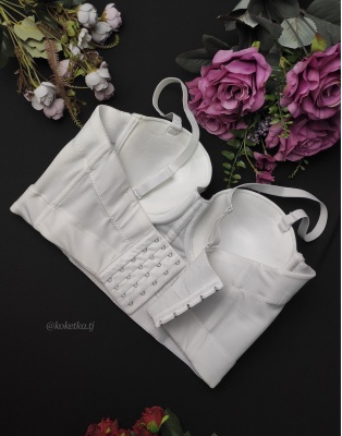 Бюстье со стеклянными стразами