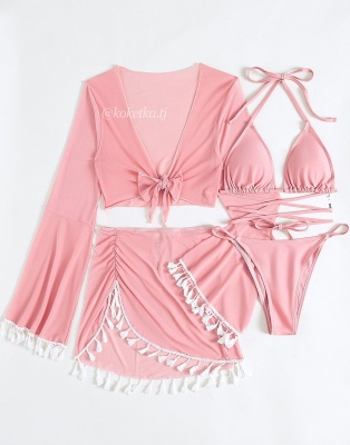 Купальник бикини с юбкой 4в1