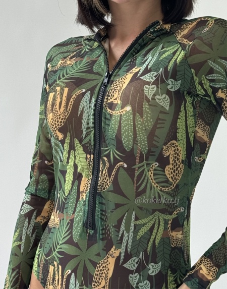 Слитный купальник для умного загара с spf защитой