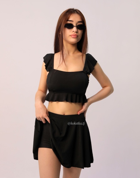 Раздельный купальник с юбочкой