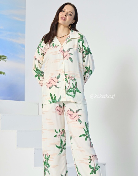 Стильный комплект с рубашкой и штанами