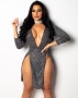 Сексуальное платье с длинным рукавом
