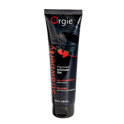 Съедобный интимный гель Orgie Lube Tube Strawberry, на водной основе, 100 мл