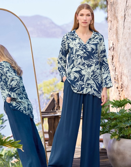 Комплект с длинными рукавами и узором