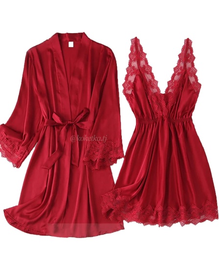 Нежная сорочка с халатом