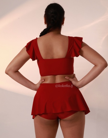 Раздельный купальник с юбочкой