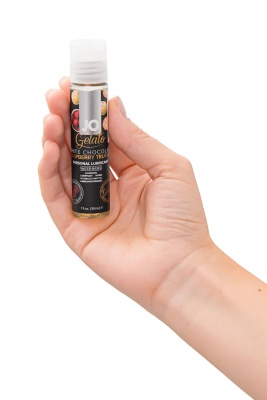 Съедобный лубрикант JO Gelato White Chocolate Raspberry Truffle, белый шоколад и малина, 30 мл