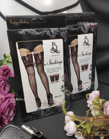 Чулки со шнуровкой на кружеве