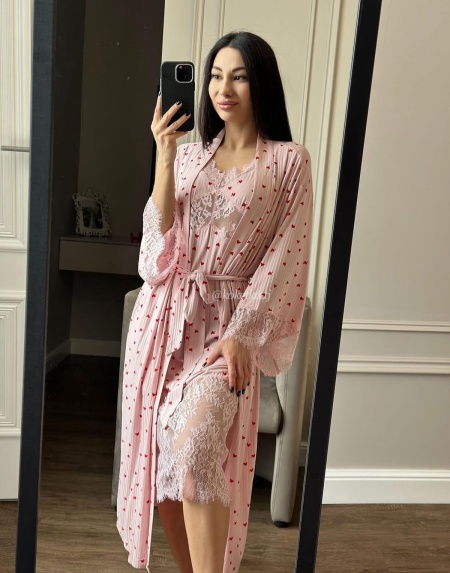 Удобная сорочка с халатом