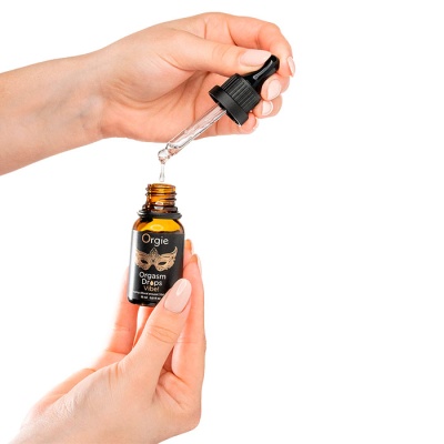 Возбуждающий съедобный гель для клитора Orgie Orgasm Drops Vibe!, 15 мл