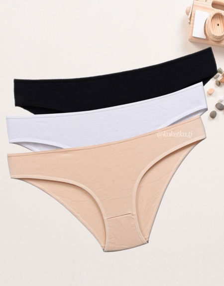 Набор хлопковых трусиков — слип (3 шт) (S/M, L/XL)