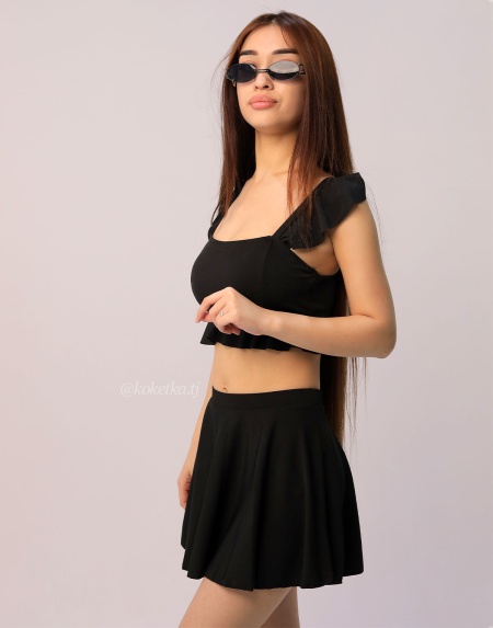 Раздельный купальник с юбочкой