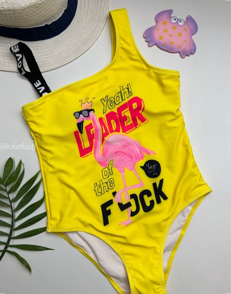 Слитный купальник на одно плечо