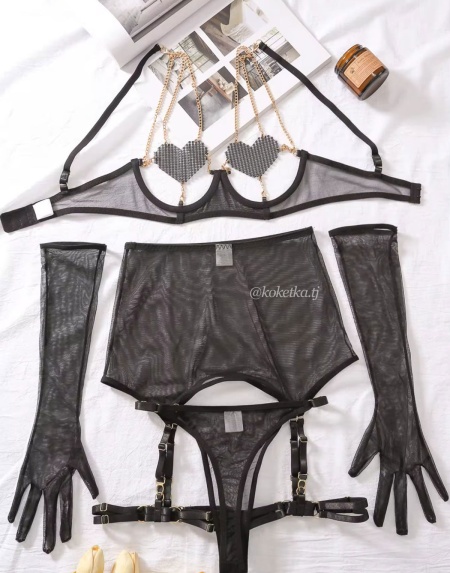 Сексуальный комплект белья с юбкой