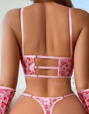 Сексуальный комплект белья с чулками