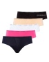 Набор трусиков — cлип от U.S. POLO ASSN (черный, бежевый, белый, фуксия, черный - 5 шт)