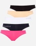 Набор трусиков-бразилиана U.S. Polo Assn (черный, бежевый, белый, фуксия, черный - 5 шт)