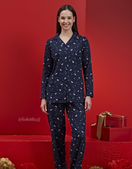 Домашний комплект с рубашкой и штанами