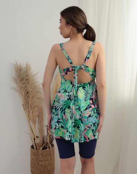 Модный купальник с короткими шортами (4XL, 4XL/5XL, 5XL, 5XL/6XL, 6XL)