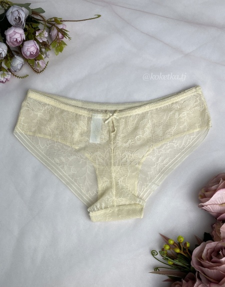 Гипюровые трусики слип