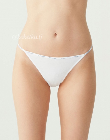 Набор трусиков-бикини U.S. Polo Assn (черный, бежевый, белый, розовый, красный - 5 шт)