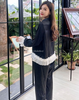 Домашний комплект с рубашкой и штанами