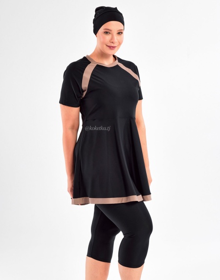 Модный купальник с короткими лосинами (3XL, 4XL, 5XL, 6XL)