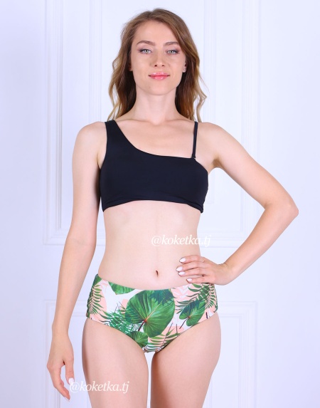 Раздельный купальник на одно плечо