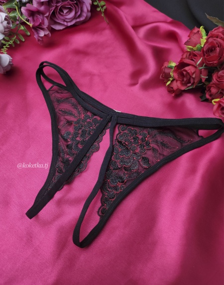 Эротические трусики-стринг с доступом