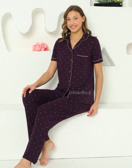 Домашний комплект с рубашкой и штанами